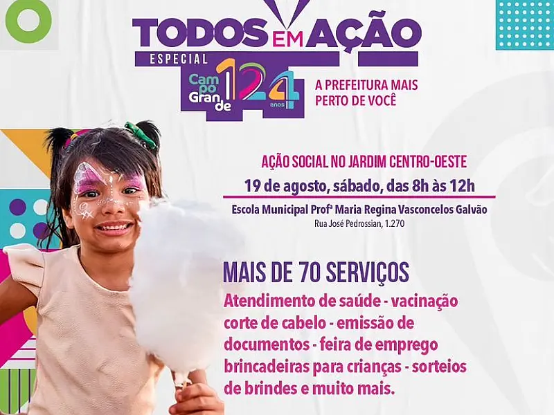 Edição Especial do Todos em Ação acontece neste sábado, das 8h às 12h, com mais de 70 serviços