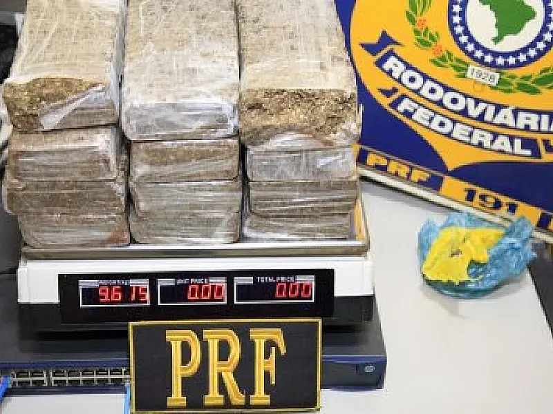 PRF apreende adolescente com mais de 9 quilos de maconha na BR-163