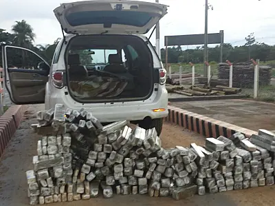 PMR em ação conjunta com o 13º BPM apreende 440 kg de maconha