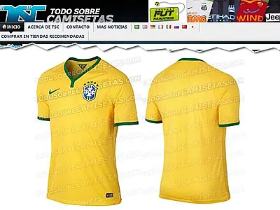 Site vaza camisa da Seleção para Copa do Mundo