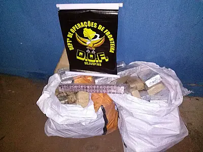 Policiais apreendem diversos tabletes de maconha em veículo