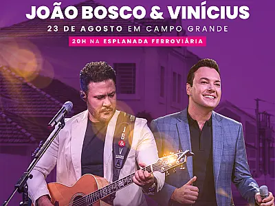 Dupla João Bosco e Vinícius abre programação do 1º Festival Reviva Mais Campo Grande