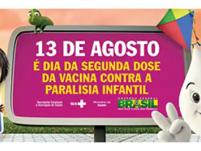 Vacinação contra pólio e sarampo acontece em todo o Estado neste sábado
