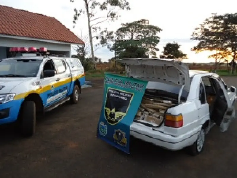 PRE apreende veículo com quase 300 kg de maconha
