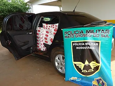 Policia Militar Rodoviária apreende 700 pacotes de cigarros contrabandeados