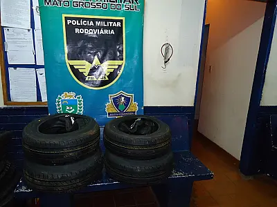Pneus contrabandeados são apreendidos na MS 276