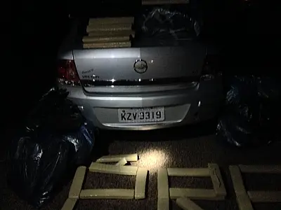 PMR apreende Vectra com quase meia tonelada de maconha