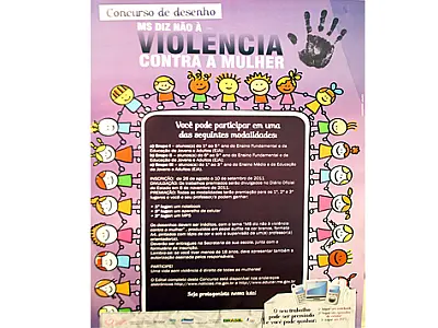 Concurso de desenho alerta para combate à violência contra mulher