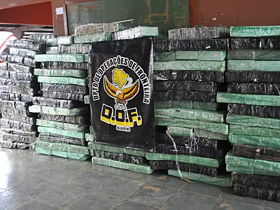 DOF apreende três toneladas de maconha na MS-386