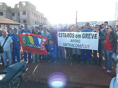 Cerca de 10 mil Operários da construção civil param na Capital