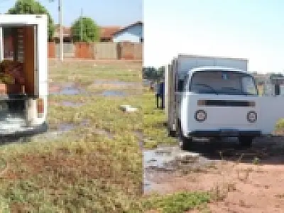 Veículo pega fogo na cidade de Nova Andradina