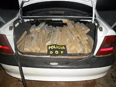 Polícia apreende 230 tabletes de maconha em veículo na BR-267
